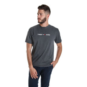 Tommy Hilfiger pánské tmavě šedé tričko Logo - S (P02)